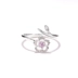 Nhẫn bạc sterling 925 hoa anh đào dễ thương hoa ngọt ngào Hàn Quốc dễ thương mở ngón trỏ nữ nhẫn ngày Valentine nhẫn nam vàng 18k Nhẫn