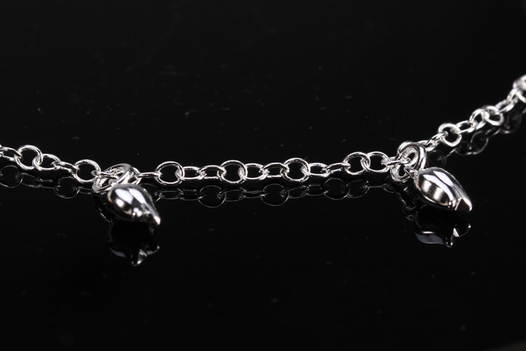 S925 sterling silver vòng chân Hàn Quốc thời trang chuông đơn giản vòng chân nữ trang sức bạc năm nay sợi dây màu đỏ vòng chân