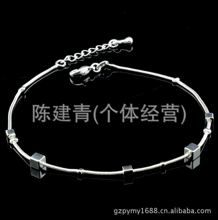 S925 sterling silver vòng chân Hàn Quốc thời trang chuông đơn giản vòng chân nữ trang sức bạc năm nay sợi dây màu đỏ vòng chân