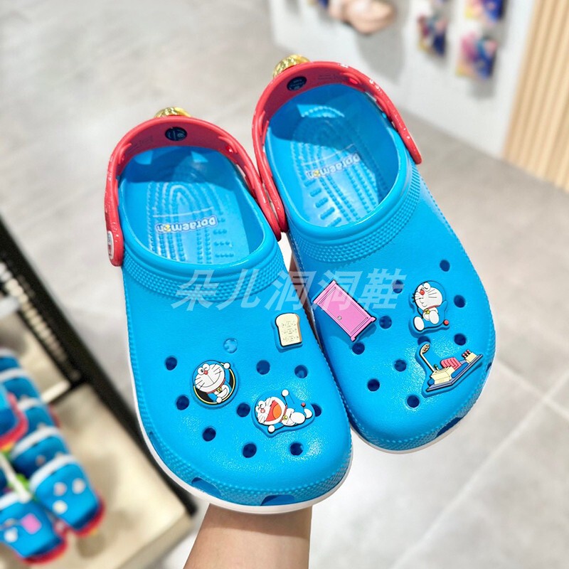 2026 New Doraemon Collaboration Model Unisex Clogs Eva Beach Shoes Sandals Slippers