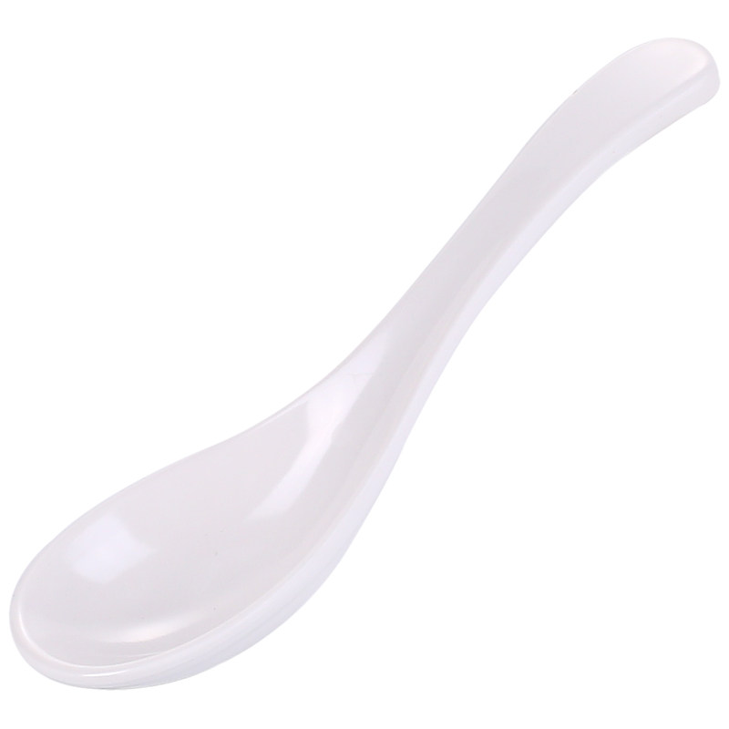 A5 White Melamine Spoon Plastic Spoon Long Handle Commercial Household Mala Tang Restaurant Imitation Porcelain Spoon Spoon