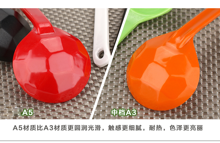 A5 màu melamine muỗng một ngàn ramen dài tay cầm muỗng nhựa giả sứ thìa rùa rùa muỗng bộ đồ ăn muỗng - Đồ ăn tối đĩa giấy