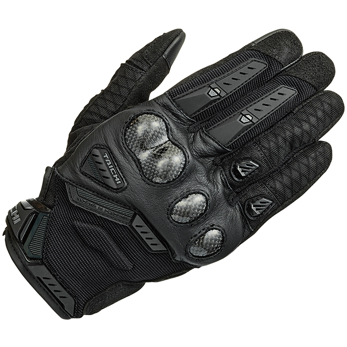Knight net Nhật Bản TAICHI xe máy mùa hè đi găng tay cảm ứng màn hình sợi carbon găng tay chống vỡ thoáng khí thoải mái - Xe máy Rider thiết bị trợ lực đầu gối