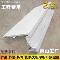 Custom Aluminum Veneer Profiled Bend Curtain Wall Plane Fluorocarbon Paint Large Construction Work Exterior Wall Trim Strip Big Board