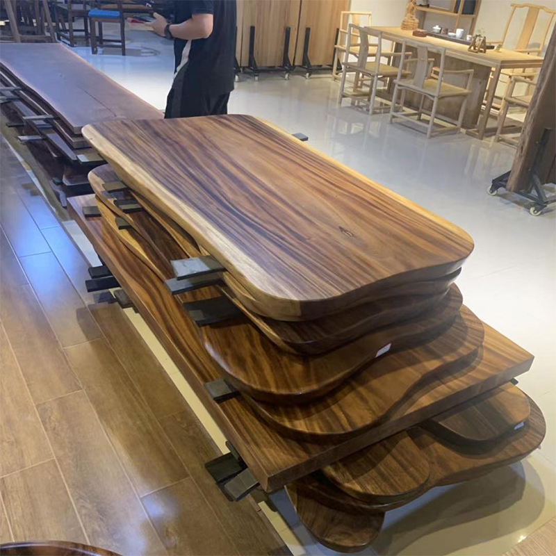 Bahua Great Board Tea Table Solid Wood Log Basil Flowers Pear Wood Red Wood Dining Table Whole Board Tabletop Okanhu Peach Wood Tea Table