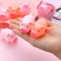 Cartoon soft cute cute pink pig toy vent the whole pig pinching music pinching is called decompression vent toy