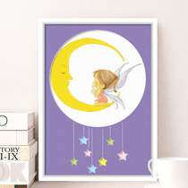 Cross stitch cartoon animation small pieces student children hand-embroidered childrens room bedroom 2021 new small simple embroidery