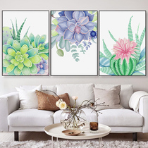 Cross stitch 2021 New thread embroidery flower living room simple embroidery restaurant simple modern gem flower hand embroidery