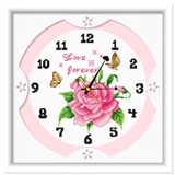 Cross -Stitch Clock 2023 Новая линейная вышивка слегка ресторан Rose Vishing Clock Flowers Простая современная вышивка простота