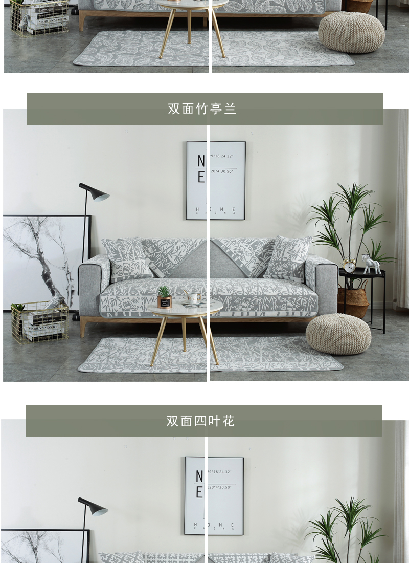 Sofa đệm bốn mùa phổ vải chống tĩnh điện hiện đại vải lanh sofa bọc khăn đệm đơn giản Bắc Âu tùy chỉnh - Ghế đệm / đệm Sofa đệm ghế sofa