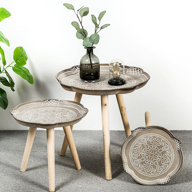 Nordic Wind Minima Small Tea Table Modern Creative Home Swing Accessories Living-room Round Table Bedroom Sofa Trim a few