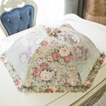 Cover meal food cover table rice cover bowl round folding umbrella large European-style cover can be used for household transparent kitchen cover vegetable cover