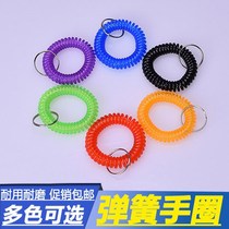 Sauna hand number number coil card key chain chain plastic spring hand Ring swimming storage telescopic bracelet