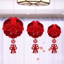 New years Spring Festival lucky word lantern creative handmade hydrangea jewelry store gold shop ceiling ceiling decoration pendant hanging
