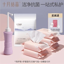(一站式护理)十月结晶孕产妇卫生护理清洗器 护理湿巾 马桶垫)