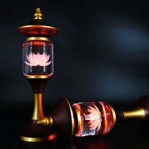 Colorful Crystal Lotus lamp Buddha supply lamp Guanyin for Buddha lamp fortune lamp led long light household plug-in