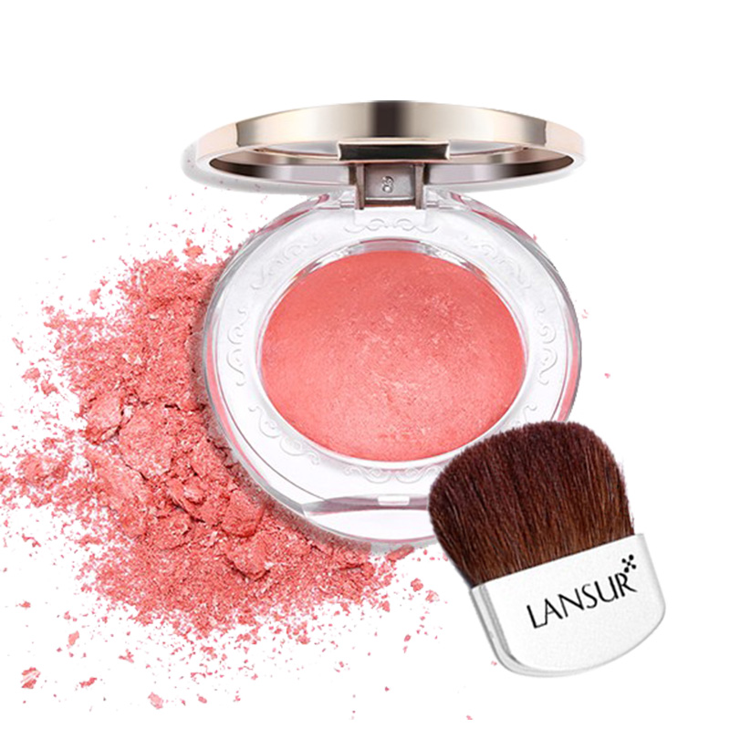 Lancer phấn má hồng có thể khoanh tròn bột nở sáng không làm nhòe trang điểm không dễ tẩy trang không thấm nước sửa chữa năng lực trang điểm nude mỏng trong suốt chính hãng. - Blush / Cochineal phấn má hồng the face shop