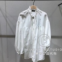 Little Fayette MO counter 2021 autumn MBA3TOP011 diamond buckle Lotus collar shirt loose top 1299