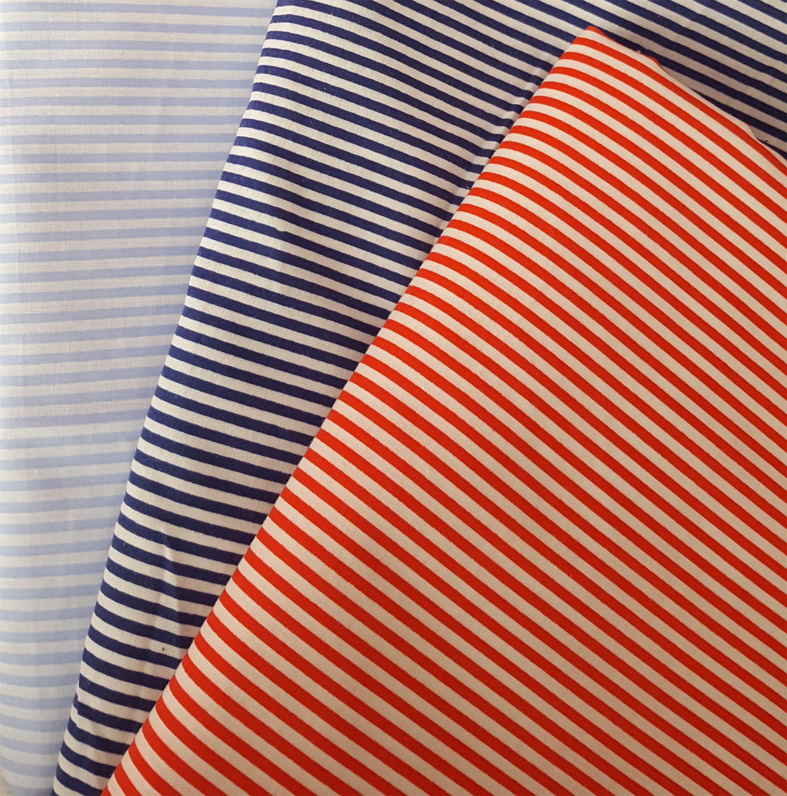 Woven elastic stripes cotton cutter width 75cm is not pure cotton shirt spring and summer fabric