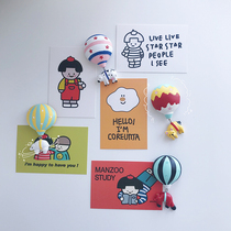 Cartoon Animal Hot Air Balloon 3d Solid Resin Fridge With Travel Remember Magnet Decorations Fridge Small Hem