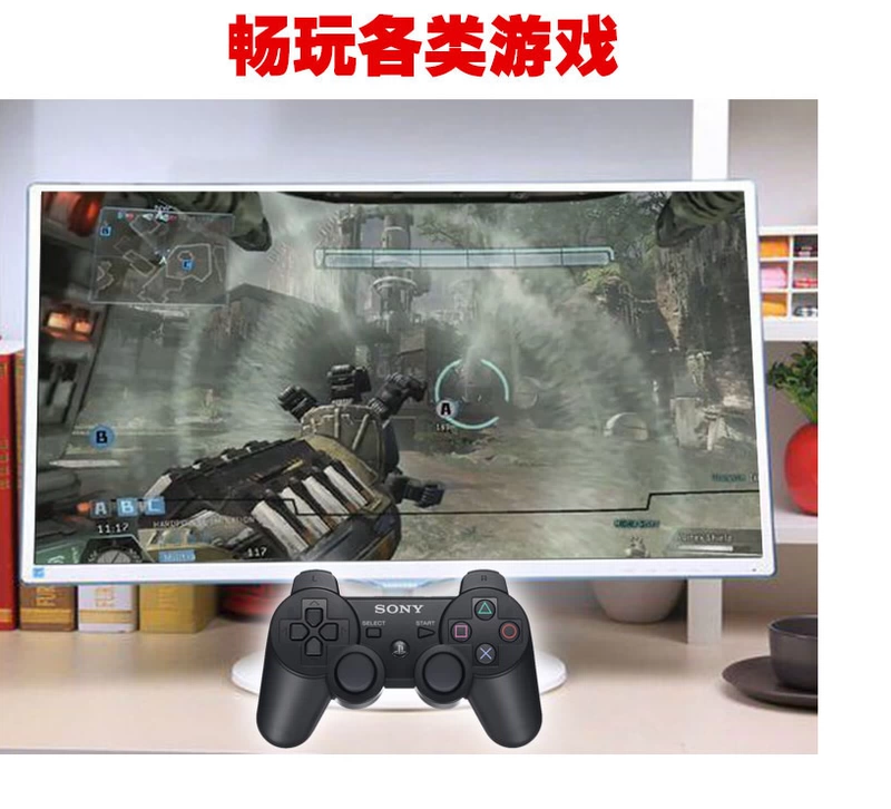 Bộ điều khiển trò chơi ps3 gốc của Sony hoàn toàn mới Bộ điều khiển trò chơi rung Bluetooth không dây Máy tính USB điều khiển có dây - Người điều khiển trò chơi