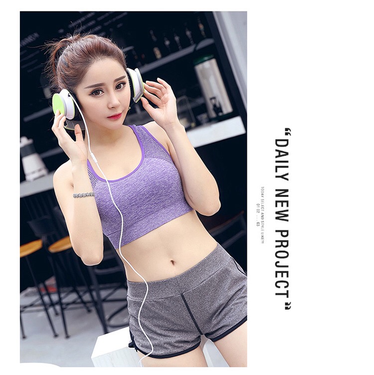 Đồ lót thể thao nữ chống sốc chạy bộ yoga tập thể dục áo ngực không có vòng thép áo ngực kích thước lớn nhanh khô thoáng khí mùa hè áo lót thể thao nữ