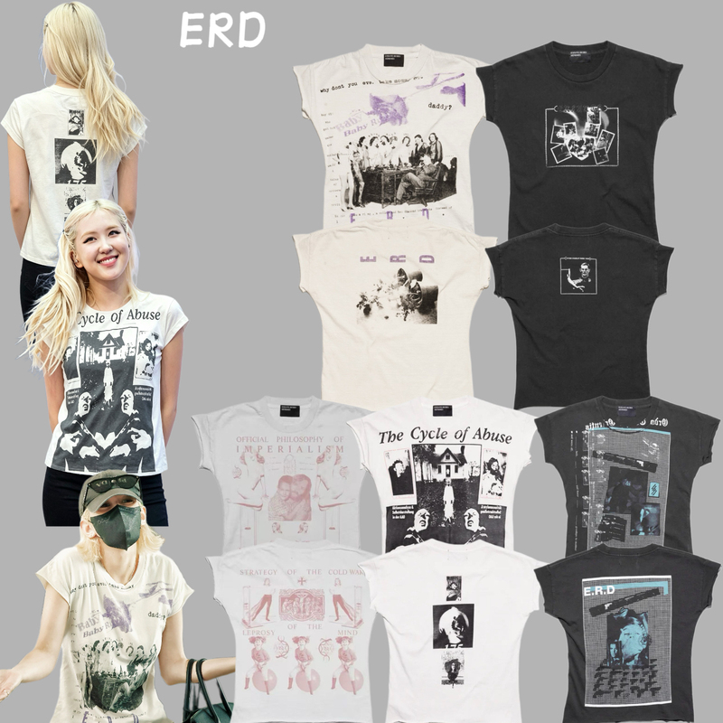 Correct Version Erd Melancholic Rich Second-Generation Patchwork Short-Sleeve T-Shirt, Same Style as Celebrities Like Trosé/Jenny, Unisex Correct Version Erd Melancholic Rich Second-Generation Patchwork Short-Sleeve T-Shirt, Same Style as Celebrities Like Trosé/Jenny, Unisex