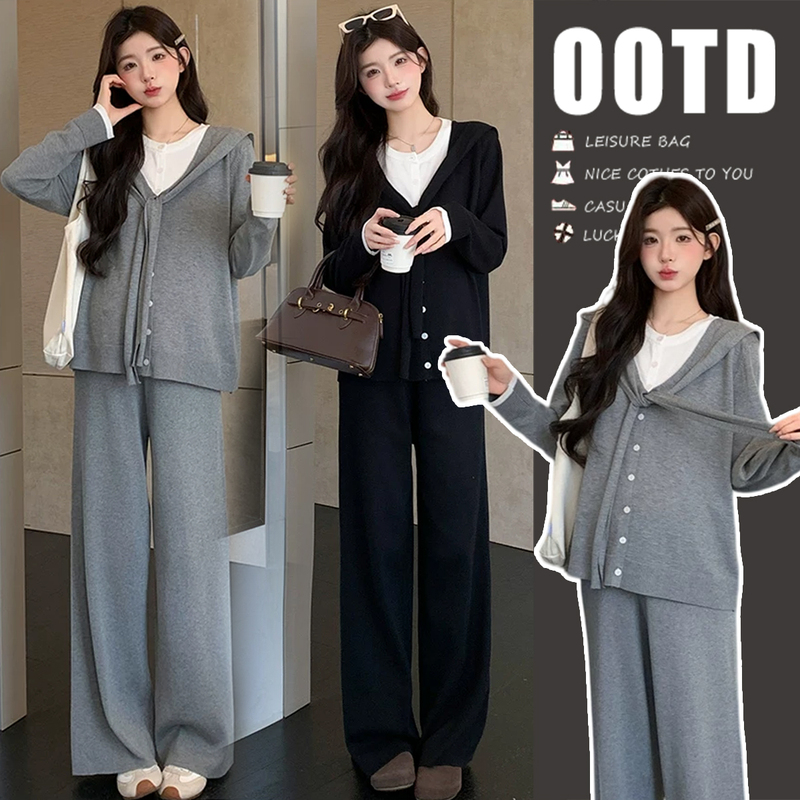 Maternity Wear Autumn Set 2026 New Sweater Stylish Outfit for Pregnancy a Complete Set of Autumn and Winter High-End Two-Piece Set Maternity Wear Autumn Set 2026 New Sweater Stylish Outfit for Pregnancy a Complete Set of Autumn and Winter High-End Two-Piece Set