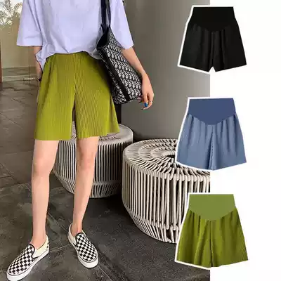 Pregnant women's shorts summer thin tide mom loose straight pants fashion wear Net red pants casual pants summer clothes