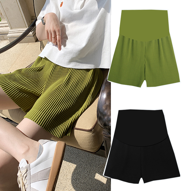 Maternity shorts Summer wear fashion trend mom inner pants Thin loose Chiffon wide leg pants Summer belly pants