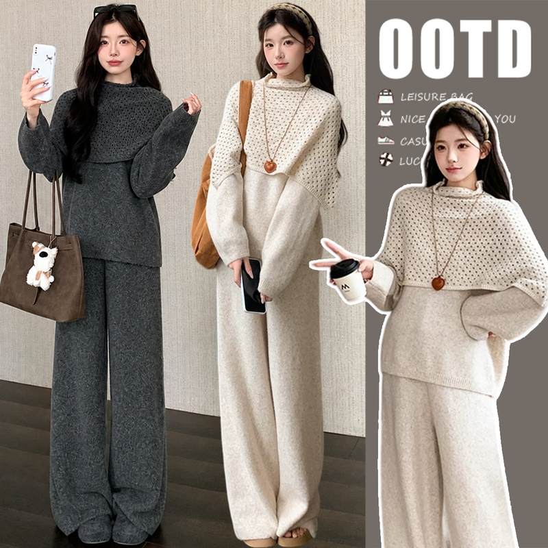 Maternity Wear Autumn and Winter Set Sweater Shawl Top Pants Complete Outfit 2026 New Stylish Pregnancy Wear