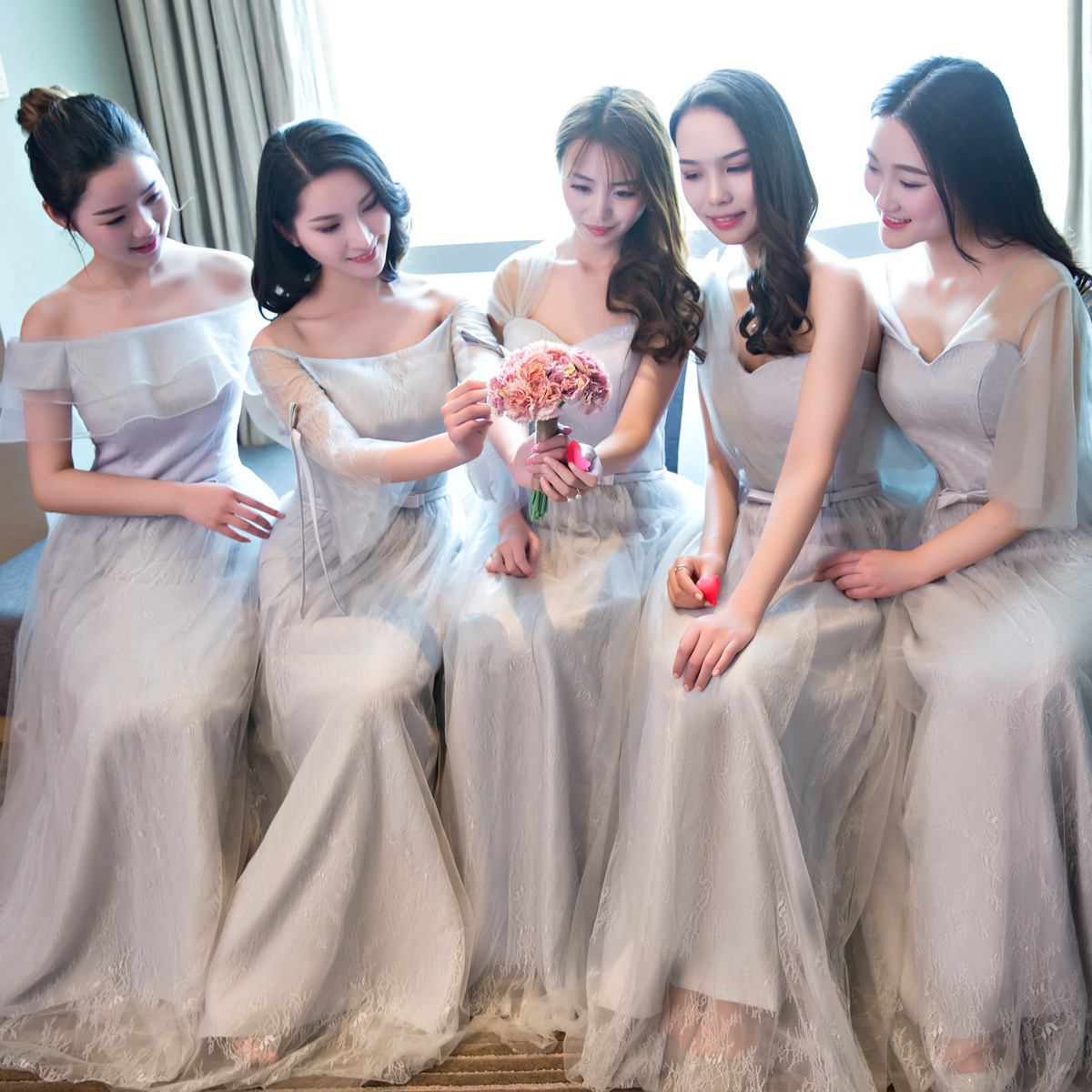 Robe de soirée manchon de cloche - Ref 3210730 Image 3