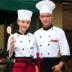 Quần áo đầu bếp của khách sạn Bánh dài tay Phòng nướng Nhà hàng phương Tây Nhà bếp Quần áo bảo hộ lao động Nam và nữ Bộ quần áo đầu bếp