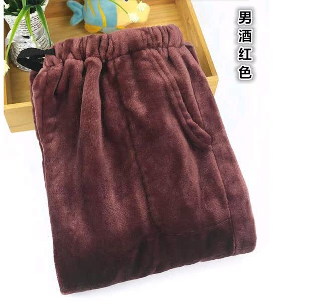 Mùa đông flannel nam và nữ ngủ quần dày ấm rộng lỏng nước lớn nhung san hô lông cừu nhà quần quần ấm mùa đông cho nữ