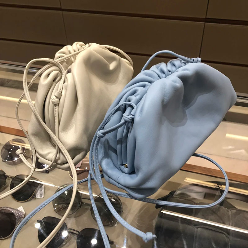 French DUDK leather women's bag 2021 new cloud bag armpit bag clip bag shoulder crossbody fold dumpling bag