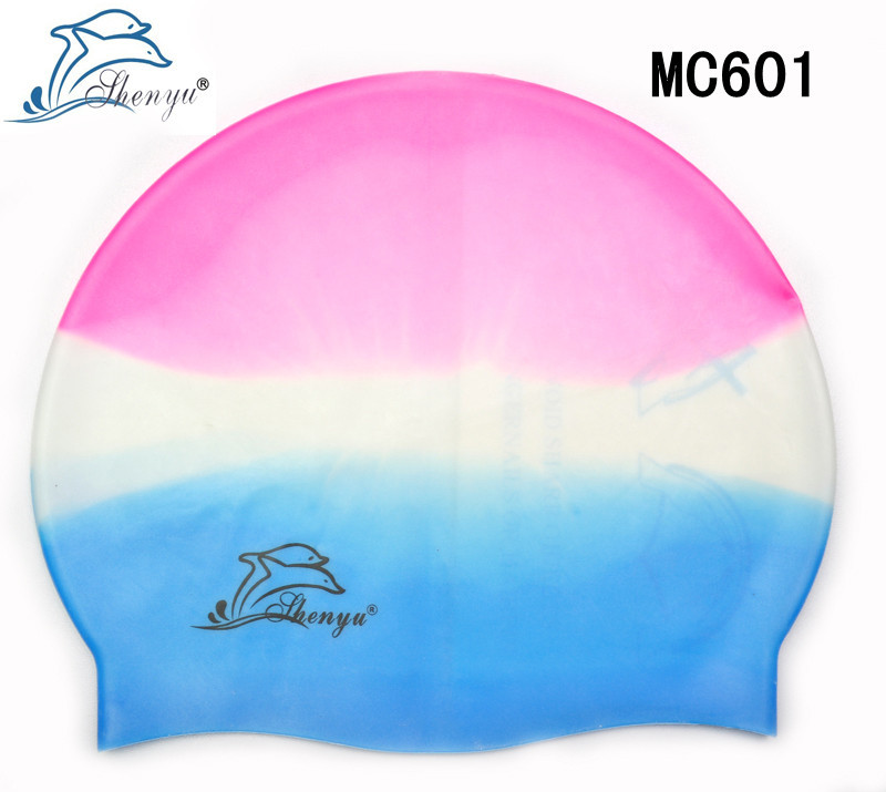 Mũ bơi nữ mới không thấm nước nam phổ quát mũ bơi nữ silicone cung cấp bơi cho trẻ em người lớn đồ bơi / thiết bị du lịch - Mũ bơi mũ bơi chống nước vào tai