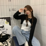 Короткая белая весенняя сексуальная футболка, высокая талия, защита от солнца