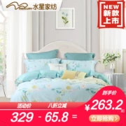 Thủy dệt bông in nước denim Mu Li Connaught lòng suối lanh chăn giường phần 2019 mới - Bộ đồ giường bốn mảnh