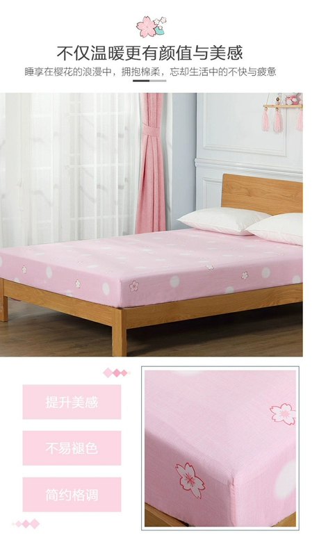 Tấm vải thủy ngân nhà dệt đôi tấm chăn bông đơn trải giường hoa anh đào KT giường 笠 2019 sản phẩm mới - Trang bị Covers