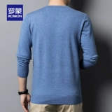 Трикотажный весенний универсальный удерживающий тепло цветной базовый приятный телу свитер для отдыха с круглым воротником