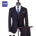 Bộ đồ Romon / Luo Meng phù hợp với giới trẻ và trung niên kinh doanh phù hợp với mùa thu đông chuyên nghiệp ăn mặc đơn giản phù hợp với nam quần kaki nam đẹp Suit phù hợp
