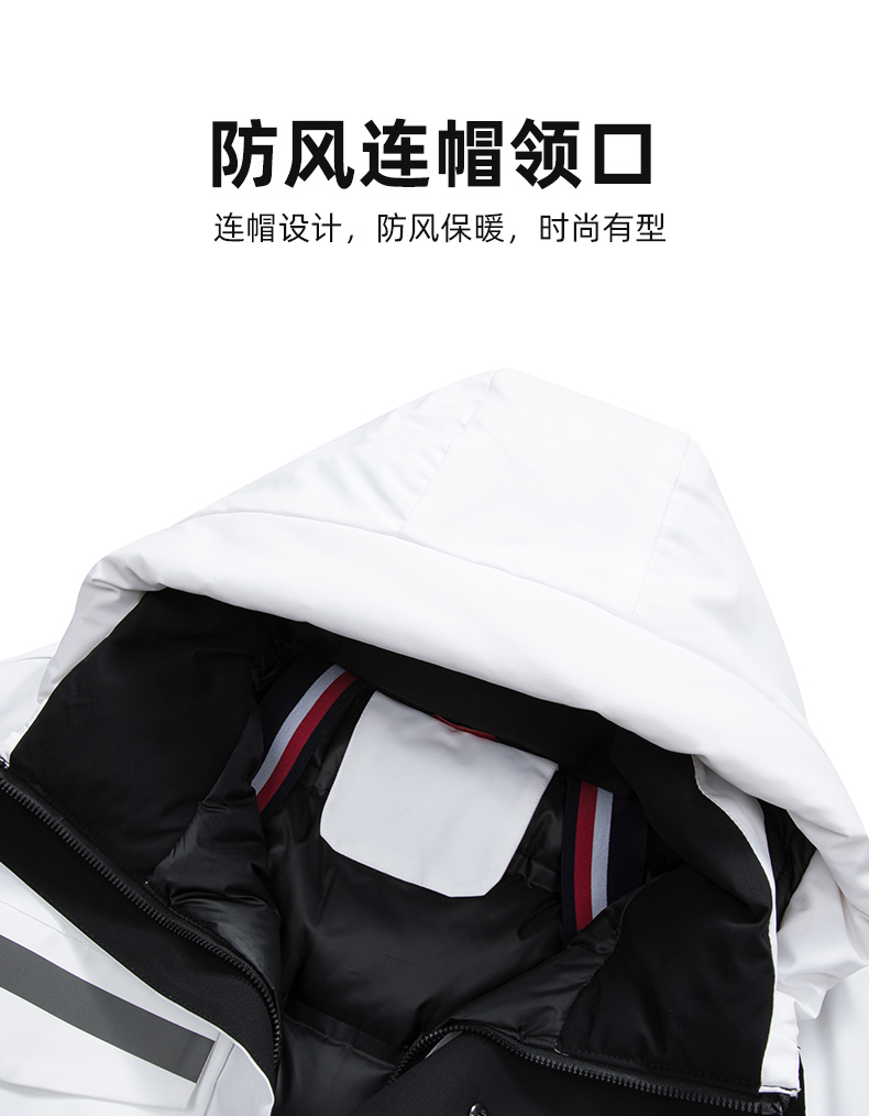 罗蒙 男女 时尚工装风 90白鸭绒羽绒服 图7