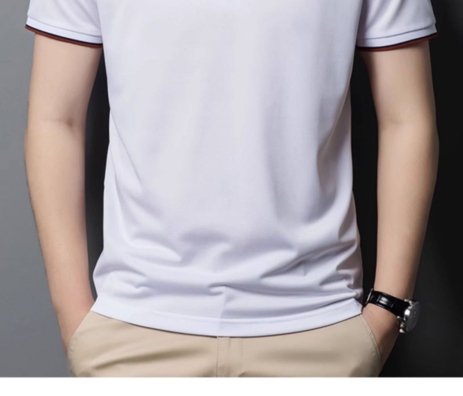 Летняя комфортная футболка polo, короткий рукав 