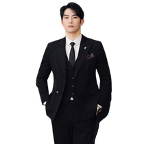 Romon Mens Casual Suit 2024 Autumn New Wedding Business Suit Fitted Versatile Professional Suit