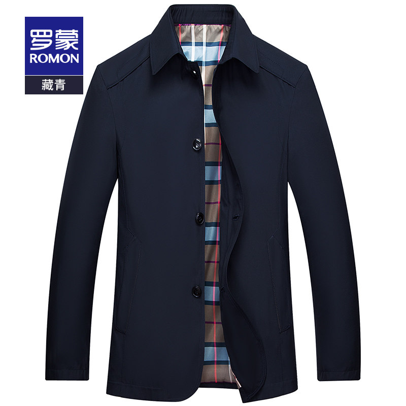 Romon 罗蒙 18年秋季新款 男士商务休闲薄款夹克外套 聚划算+天猫优惠券折后¥139包邮(¥289-150)2色可选