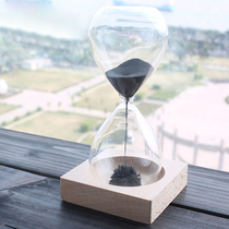 Magnet hourglass magnetic magnetic fluid gravity sand pendulum time funnel creative magnet timer desktop