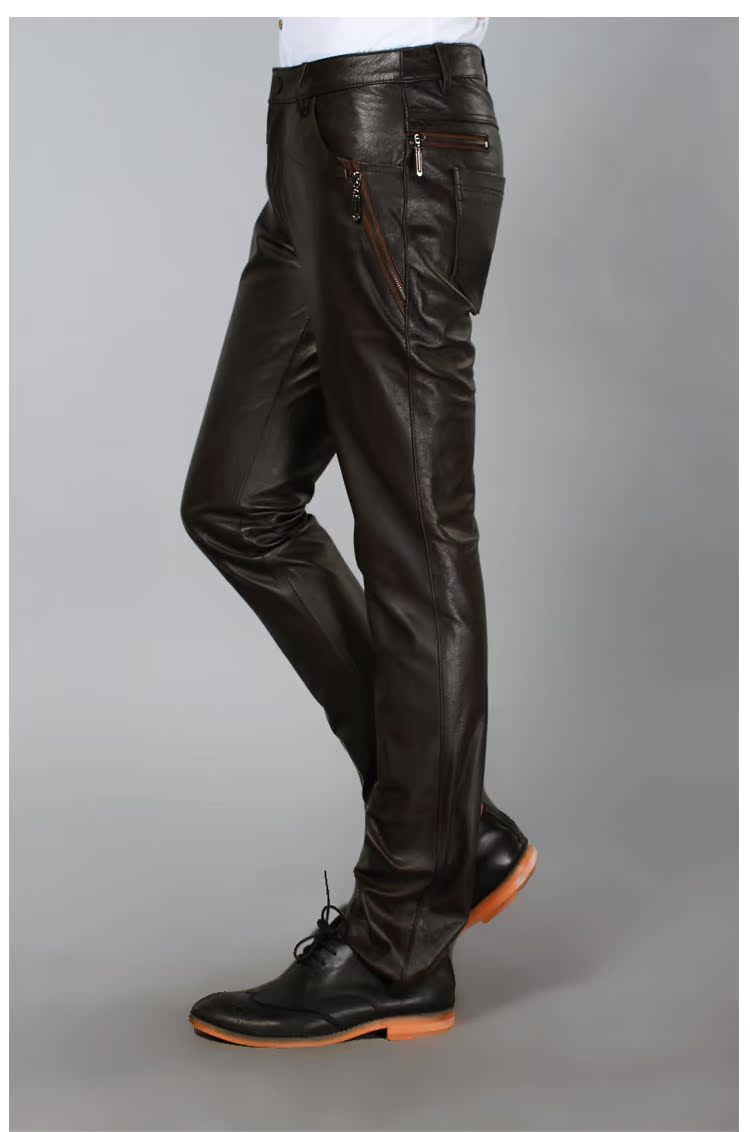 Pantalon cuir homme droit pour hiver - Ref 1480000 Image 9