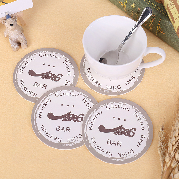 Coaster custom LOGO beer disposable absorbent paper coaster custom coaster creative bar coaster round coaster