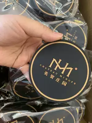 Bar cafe coasters custom soft glue coasters hotel insulation coasters PVC non-slip silicone coasters custom-made