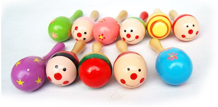 Orff trẻ sơ sinh 0-6 tuổi gỗ rắn đập cát búa trẻ em nhạc cụ đồ chơi âm nhạc đồ chơi giáo dục đồ chơi cho trẻ sơ sinh